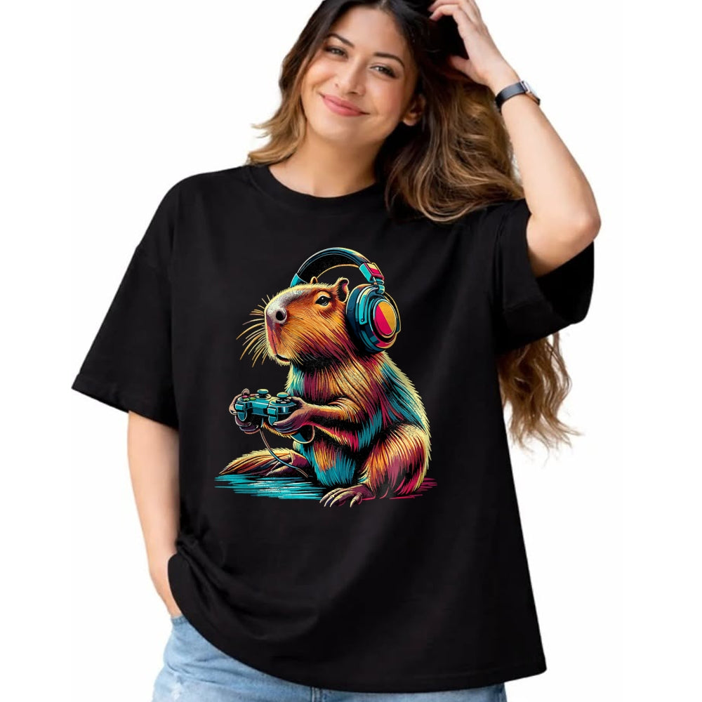 Cute Capybara Shirt, Funny Capybara UnisexT-Shirt/Hoodie/Sweatshirt HLT00 - Capybara Funny Video Games Capybara T-Shirt