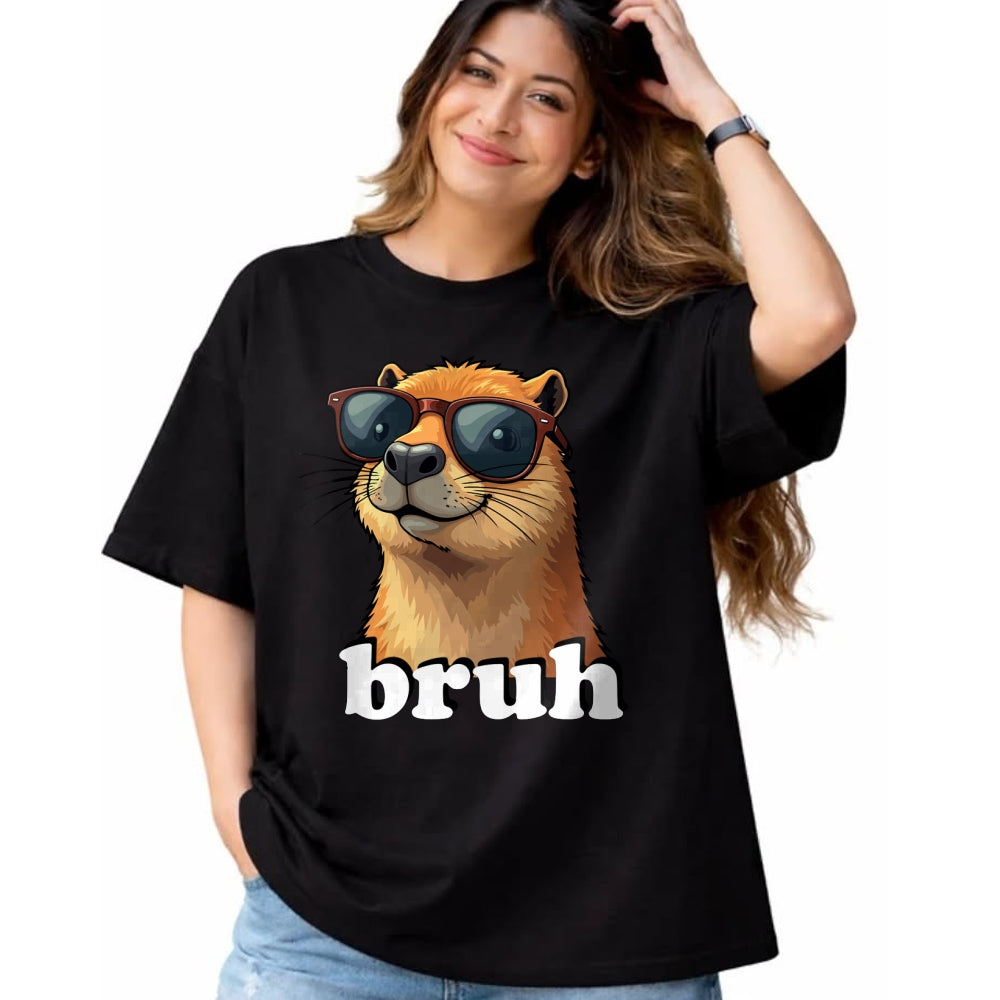 Cute Capybara Shirt, Funny Capybara Unisex T-Shirt/Hoodie/Sweatshirt HLT00 - Capybara Long Sleeve T-Shirt (4)