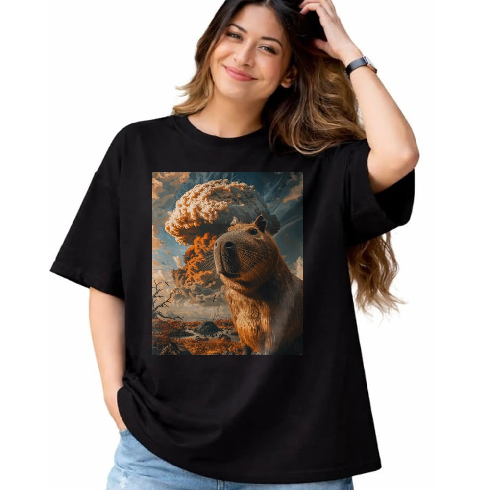 Cute Capybara Shirt, Funny Capybara Unisex T-Shirt/Hoodie/Sweatshirt HLT00 - Funny Graphic Capybara Long Sleeve T-Shirt (13)
