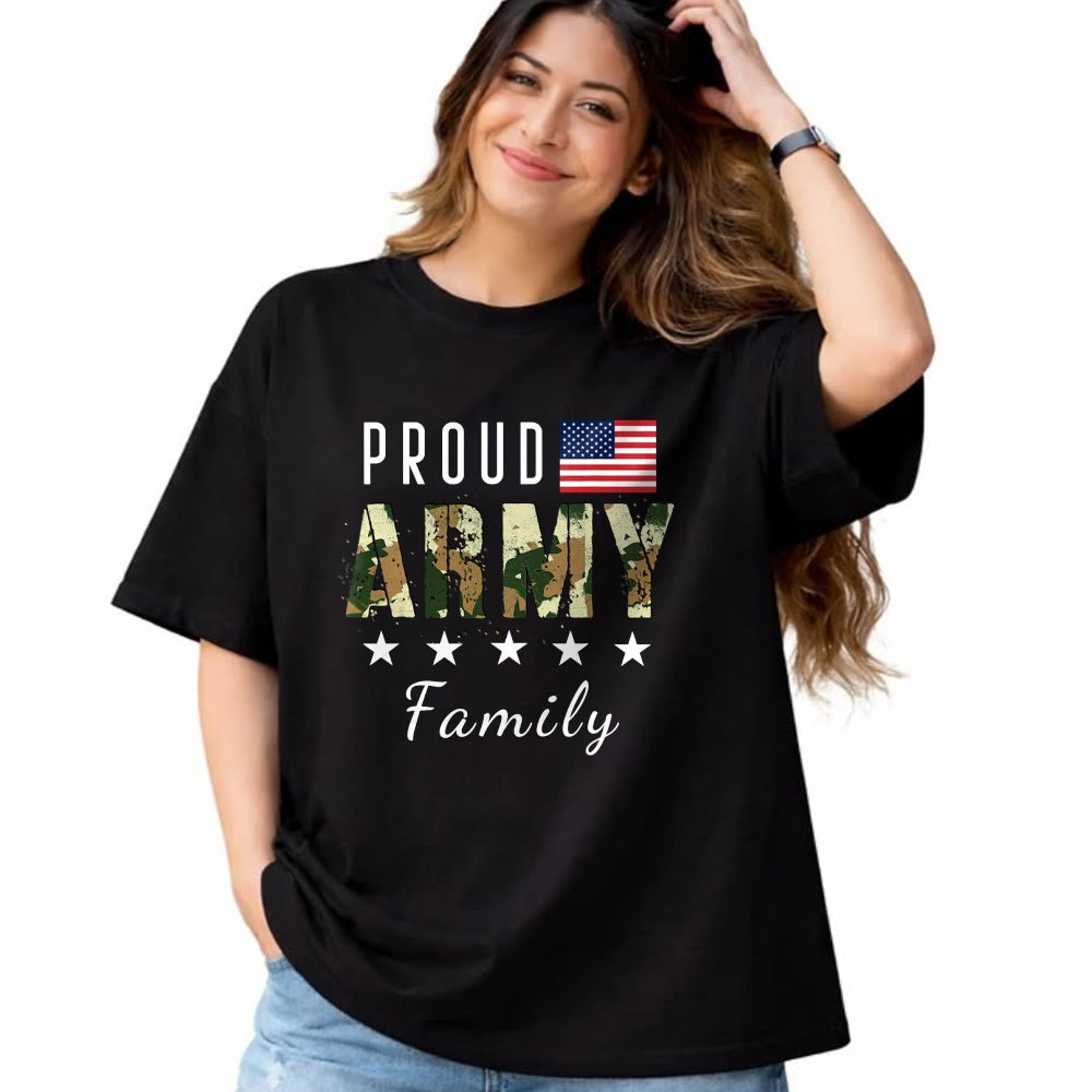 Gift for Dad Shirt, Funny Dad Unisex T-Shirt/Hoodie/Sweatshirt HLT00 – Army Graduation Proud Military Family Mom Dad Brother Sister T-Shirt