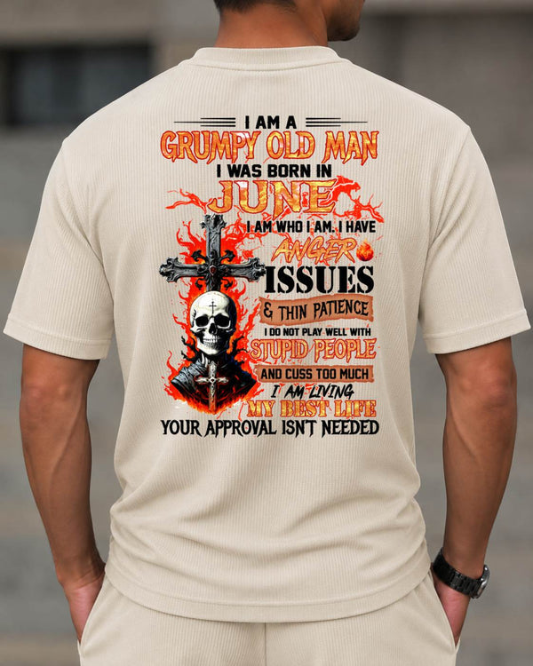 JUNE - I AM A GRUMPY OLD MAN - BIRTHDAY CASUAL SUIT FOR MEN - DTSM06 (SKU2607-237-06)| Waffle casual suit M13