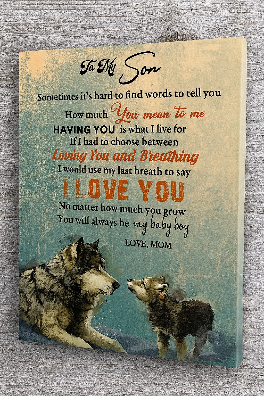 To My Son From Mom Canvas