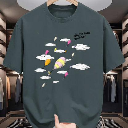 Best Doctor Shirt, Funny Doctor UnisexT-Shirt/Hoodie/Sweatshirt HLT00 - Dr. Seuss Oh the Places You_ll Go, Hot Air Balloons T-Shirt