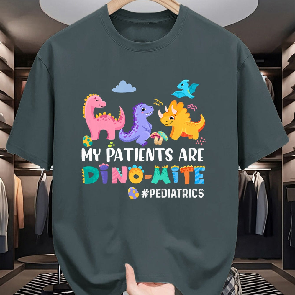 Funny Nurse Shirt, Nurse Unisex T-Shirt/Hoodie/Sweatshirt HLT00 - Pediatric Nurse PEDS Nursing Appreciation Pediatric Dinosaur T-Shirt