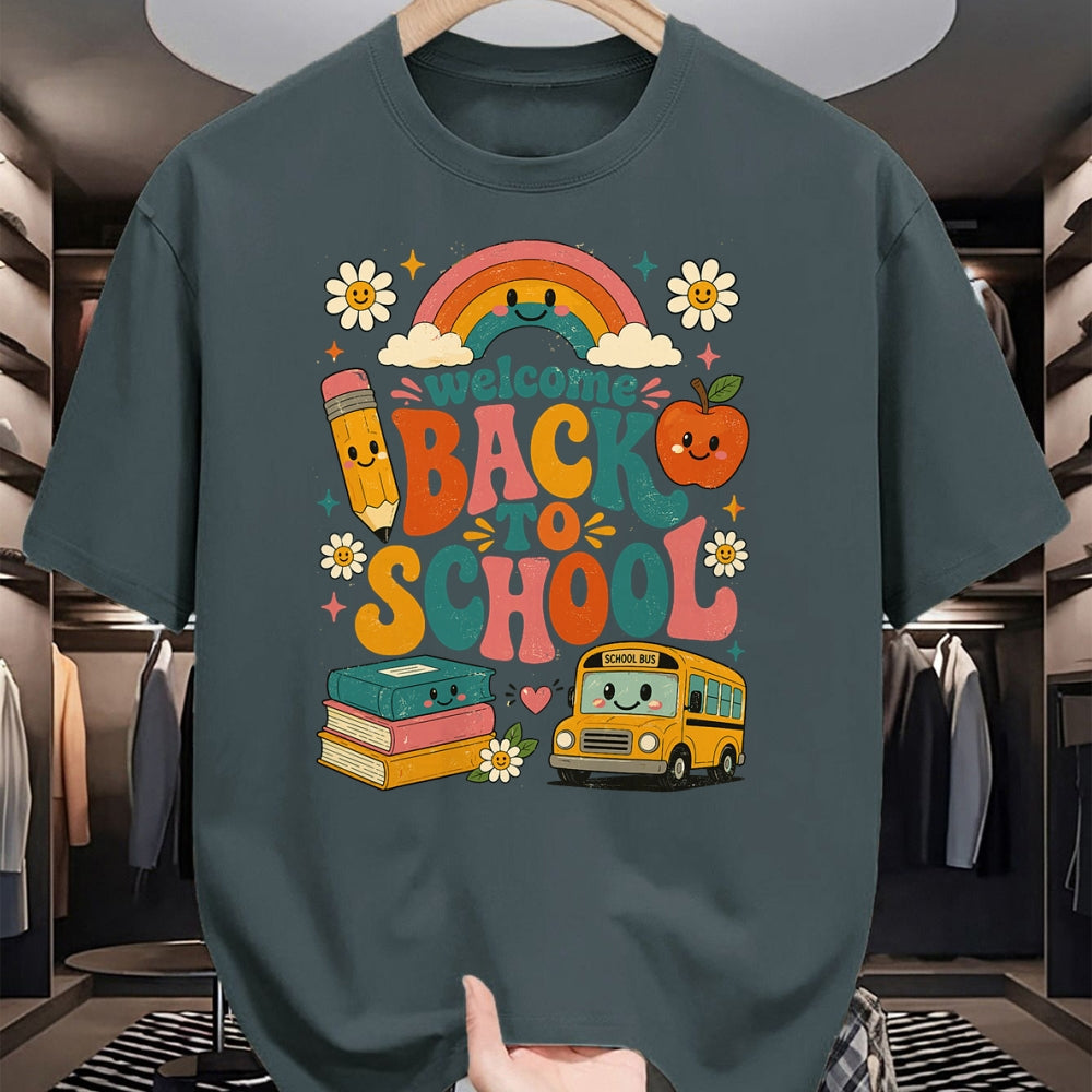 Best Student Shirt, Funny Back To School UnisexT-Shirt/Hoodie/Sweatshirt HLT00 - Welcome Back to School Rainbow Teacher Apparel First Day T-Shirt