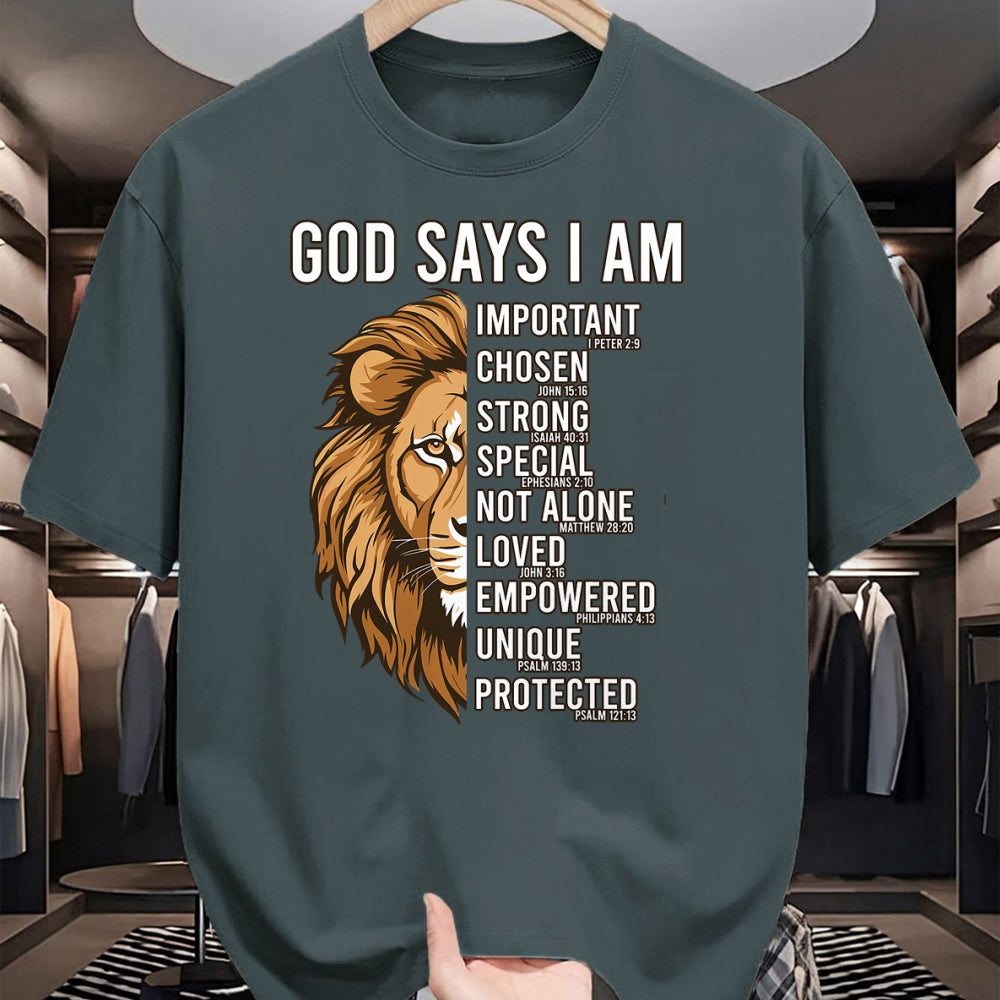 Christian Tee, Christian Faith Unisex T-Shirt/Hoodie/Sweatshirt HLT00 - Jesus God Say I Am Christian-Shirt Men Fathers Blessed Dad T-Shirt