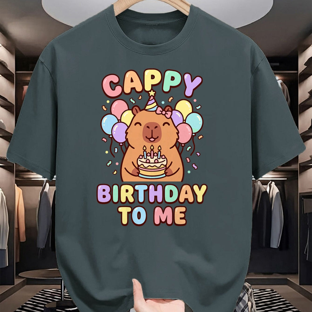 Cute Capybara Shirt, Funny Capybara UnisexT-Shirt/Hoodie/Sweatshirt HLT00 - Capybara Birthday to Me Cappy Birthday T-Shirt