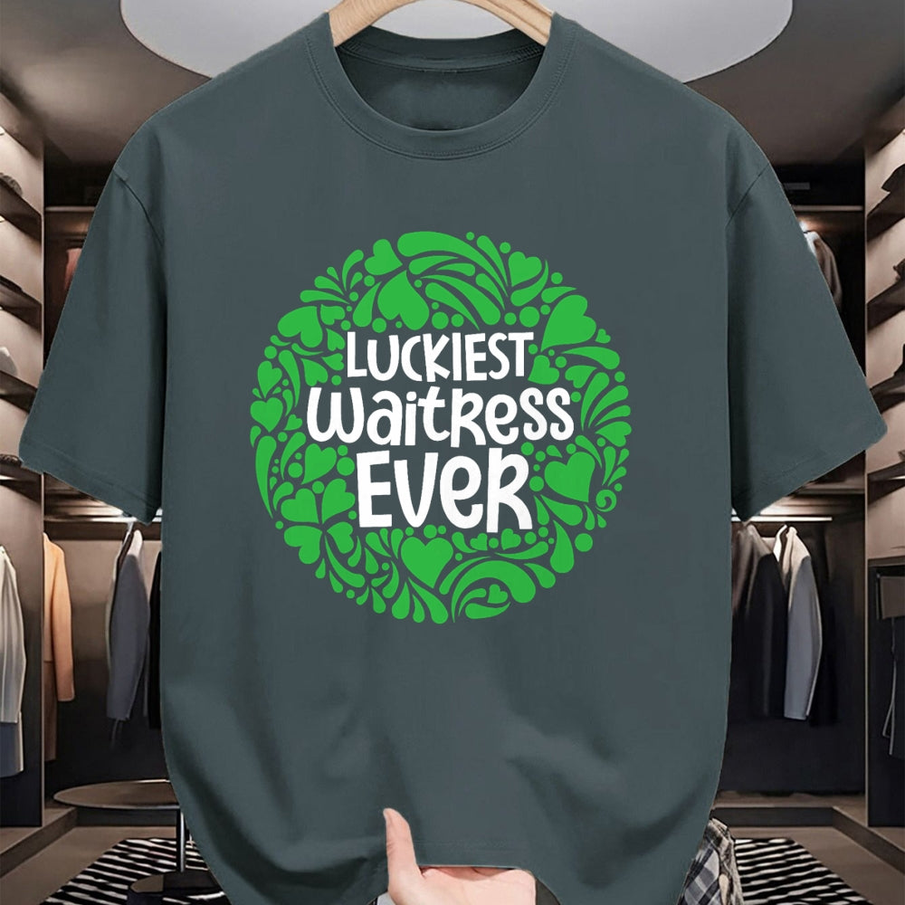Patrick Day Shirts for Family, Funny Patrick Day shirts, st patrick's day Unisex T-Shirt/Hoodie/Sweatshirt HLT00 - Luckiest Waitress Ever - St Patrick Day Waiter Restaurant T-Shirt