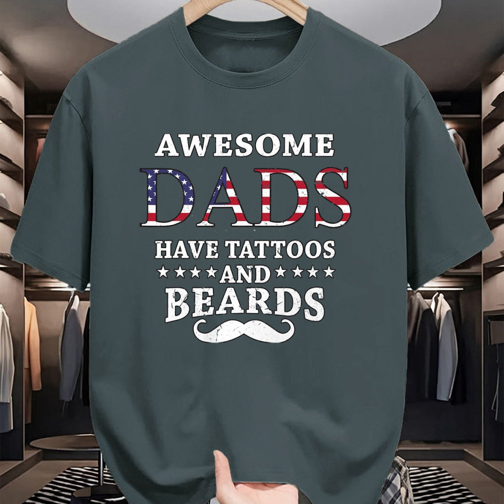 Best Wife Shirt, Wife and Husband Unisex T-Shirt/Hoodie/Sweatshirt HLT00 - Mens Awesome Dads Have Tattoos And Beards Gift Dads Bearded Guys T-Shirt