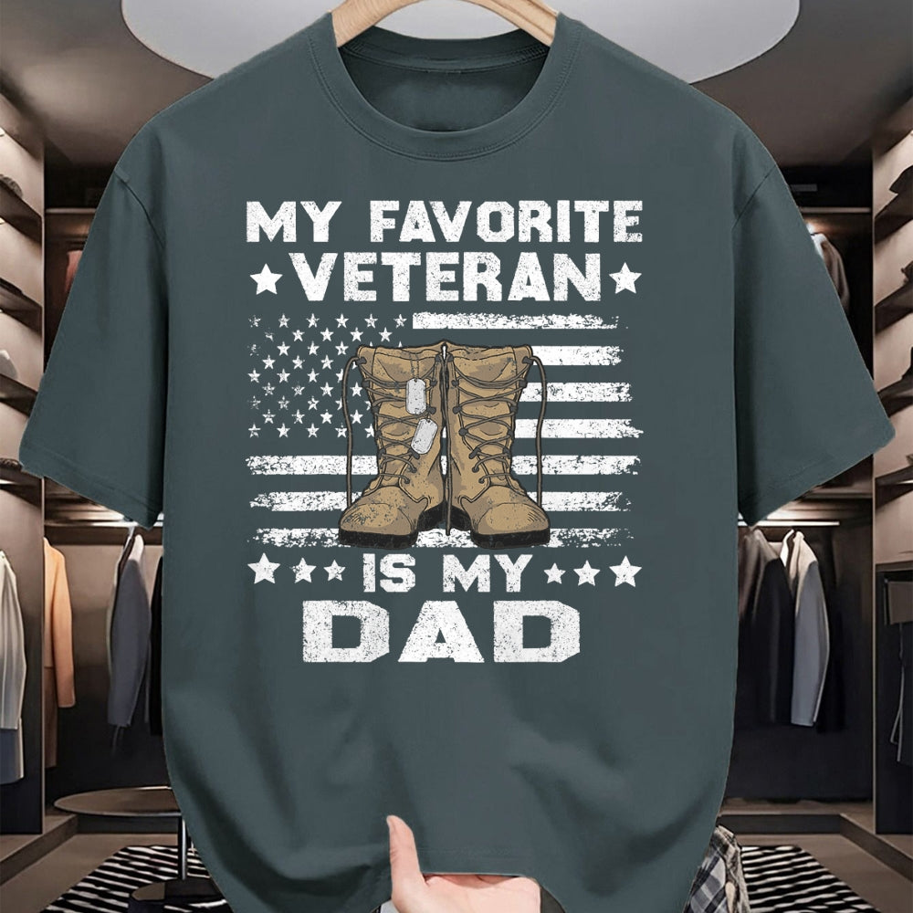 Proud Veteran Shirt, Funny Veteran UnisexT-Shirt/Hoodie/Sweatshirt HLT00 - Father Veterans Day My Favorite Veteran Is My Dad for Kids T-Shirt