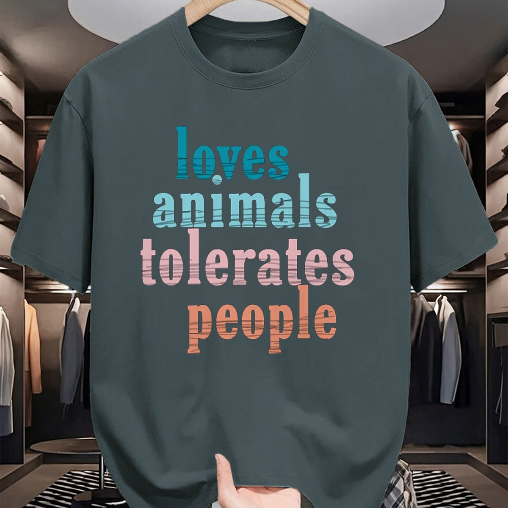 Dog Love Shirt, Dog Lover Gift T-Shirt/Hoodie/Sweatshirt HLT00 - Loves Animals Tolerates People Funny Animal Lover Dog Mom T-Shirt