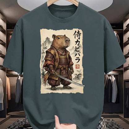 Cute Capybara Shirt, Funny Capybara Unisex T-Shirt/Hoodie/Sweatshirt HLT00 - Samurai Capybara Japanese Art Vintage Graphic Funny Animal T-Shirt
