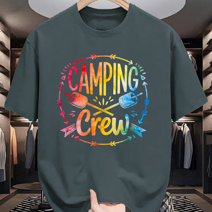 Funny Camping Shirt, Gift For Camping Lover Unisex T-Shirt/Hoodie/Sweatshirt HLT00 - Camping Crew Family Matching Camp Group Squad Team T-Shirt (1)