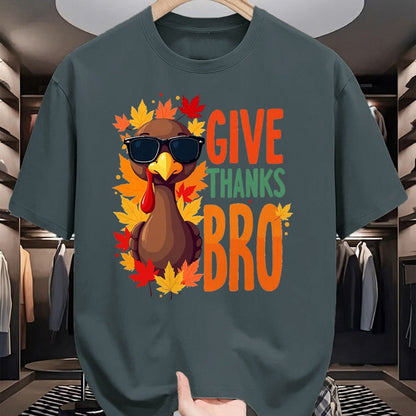 Best Thanksgiving Family Shirt , Funny Thanksgiving UnisexT-Shirt/Hoodie/Sweatshirt HLT00 - Give Thanks Bro Cute Turkey Toddler Thankful Thanksgiving T-Shirt, Men, Black, 3X-Large