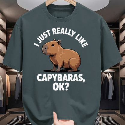 Cute Capybara Shirt, Funny Capybara Unisex T-Shirt/Hoodie/Sweatshirt HLT00 - Funny Capybara Art for Men Women Kids Capy Rodent Capybara T-Shirt