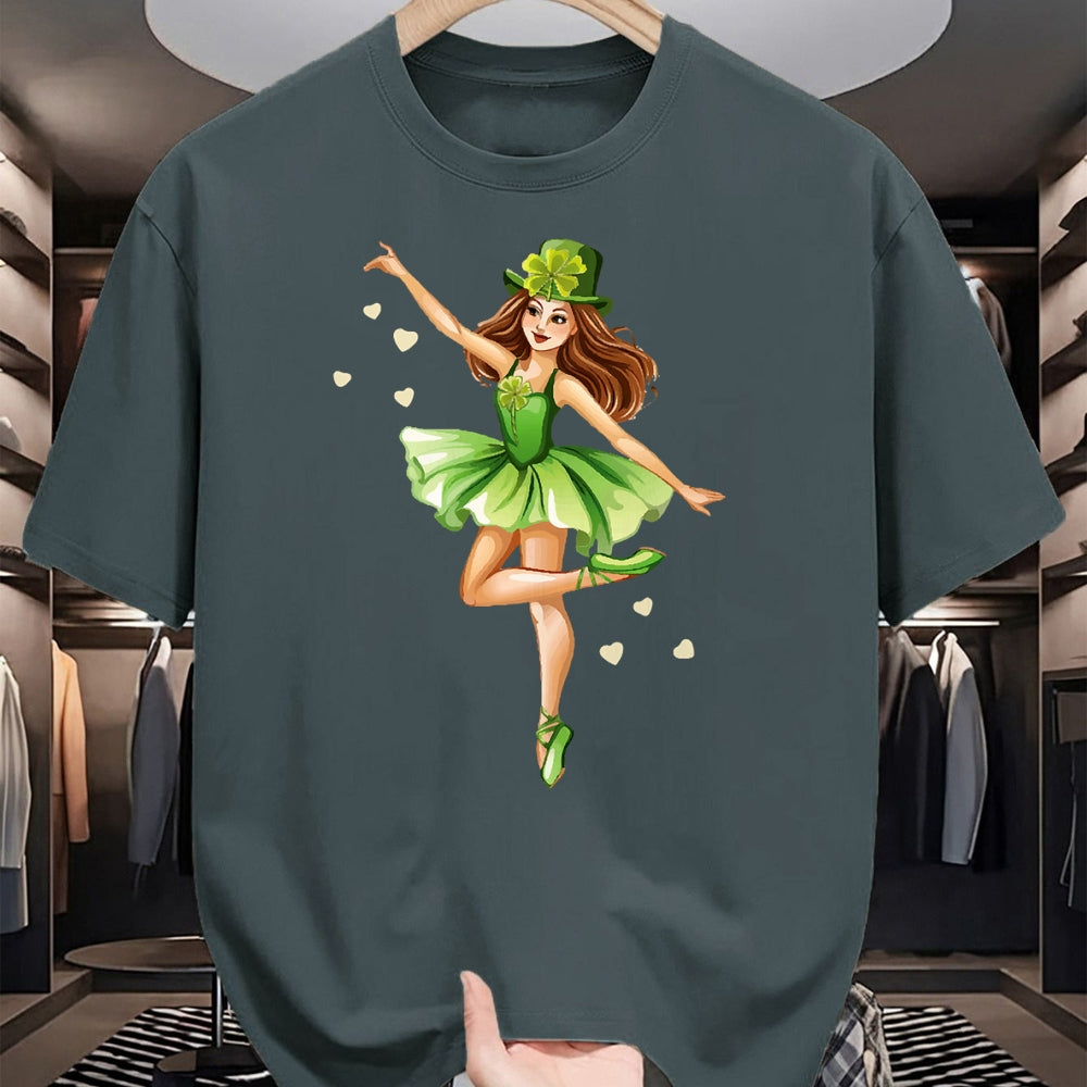 Patrick Day Shirts for Family, Funny Patrick Day shirts, st patrick's day Unisex T-Shirt/Hoodie/Sweatshirt HLT00 - Ballerina St. Patrick Day Lucky Irish Ballet Dancing Dancer T-Shirt