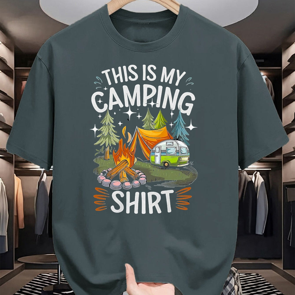 Funny Camping Shirt, Gift For Camping Lover Unisex T-Shirt/Hoodie/Sweatshirt HLT00 - Funny This is My Camping Shirt for Camper Camping Men Women T-Shirt, Men, Black, 3X-Large