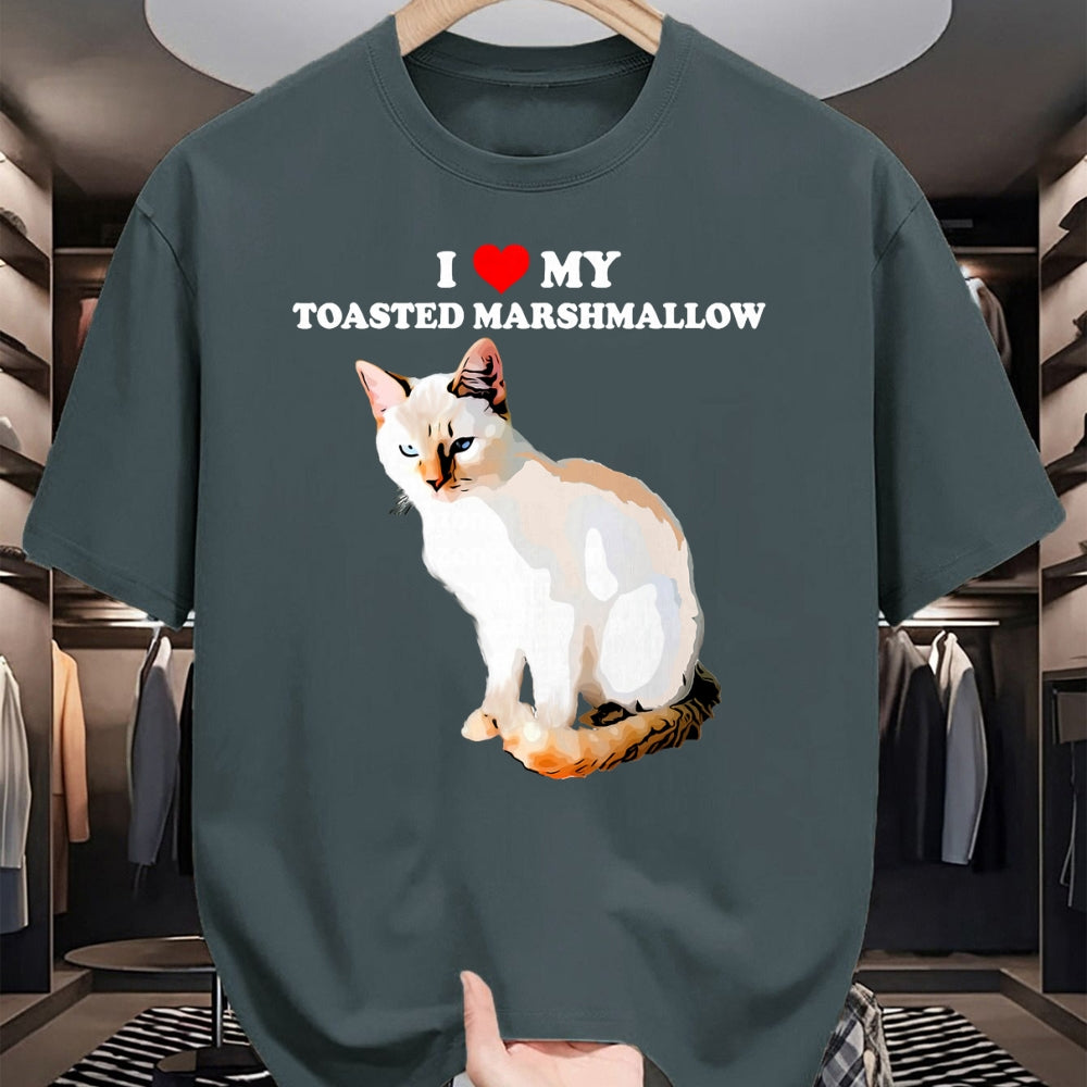 Cat Love Shirt, Funny Cat Lover Gift UnisexT-Shirt/Hoodie/Sweatshirt HLT00 - I Love My Toasted Marshmallow Flame Point Siamese Cat Kitten T-Shirt (1)