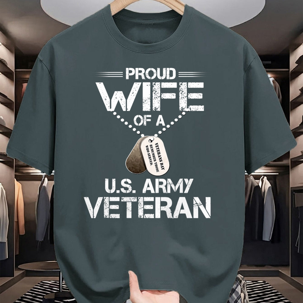 Best Wife Shirt, Wife and Husband Unisex T-Shirt/Hoodie/Sweatshirt HLT00 - Gift for wife T shirt, lucky wife   Proud Wife Of A U.S. Army Veteran, Veterans Day Gift