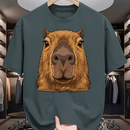 Cute Capybara Shirt, Funny Capybara Unisex T-Shirt/Hoodie/Sweatshirt HLT00 - Capybara Face Cute Animal Capybaras Lover T-Shirt