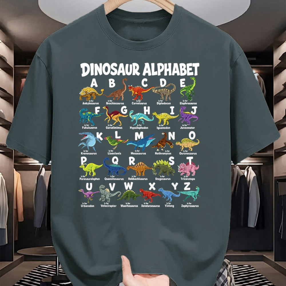Best Dinosaur Lover Shirt, Funny Dinosaur UnisexT-Shirt/Hoodie/Sweatshirt HLT00 - Dinosaurs Alphabet Funny ABC Dino Identification Boys Girls T-Shirt