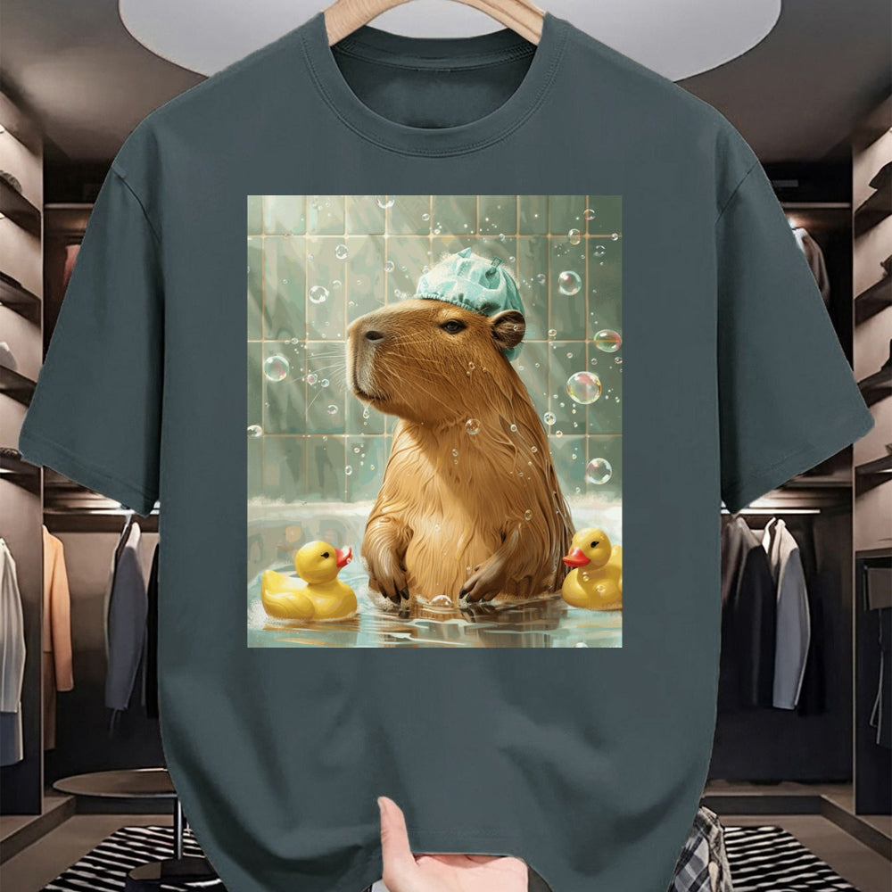 Cute Capybara Shirt, Funny Capybara Unisex T-Shirt/Hoodie/Sweatshirt HLT00 - Funny Graphic Capybara Long Sleeve T-Shirt (18)