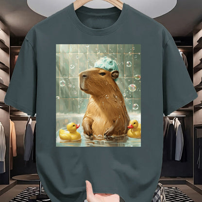 Cute Capybara Shirt, Funny Capybara Unisex T-Shirt/Hoodie/Sweatshirt HLT00 - Funny Graphic Capybara Long Sleeve T-Shirt (18)