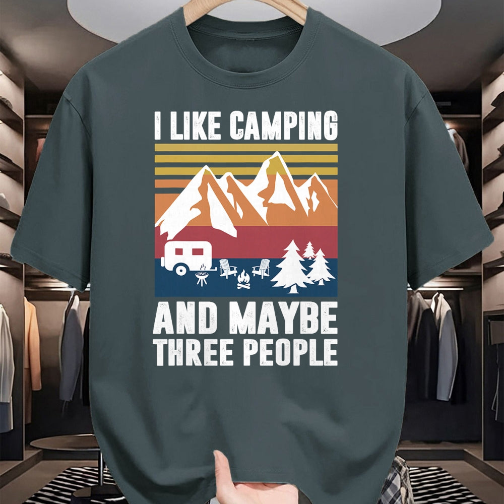 Funny Camping Shirt, Gift For Camping Lover Unisex T-Shirt/Hoodie/Sweatshirt HLT00 - I Like Camping and Maybe Three People - Funny Camping T-Shirt