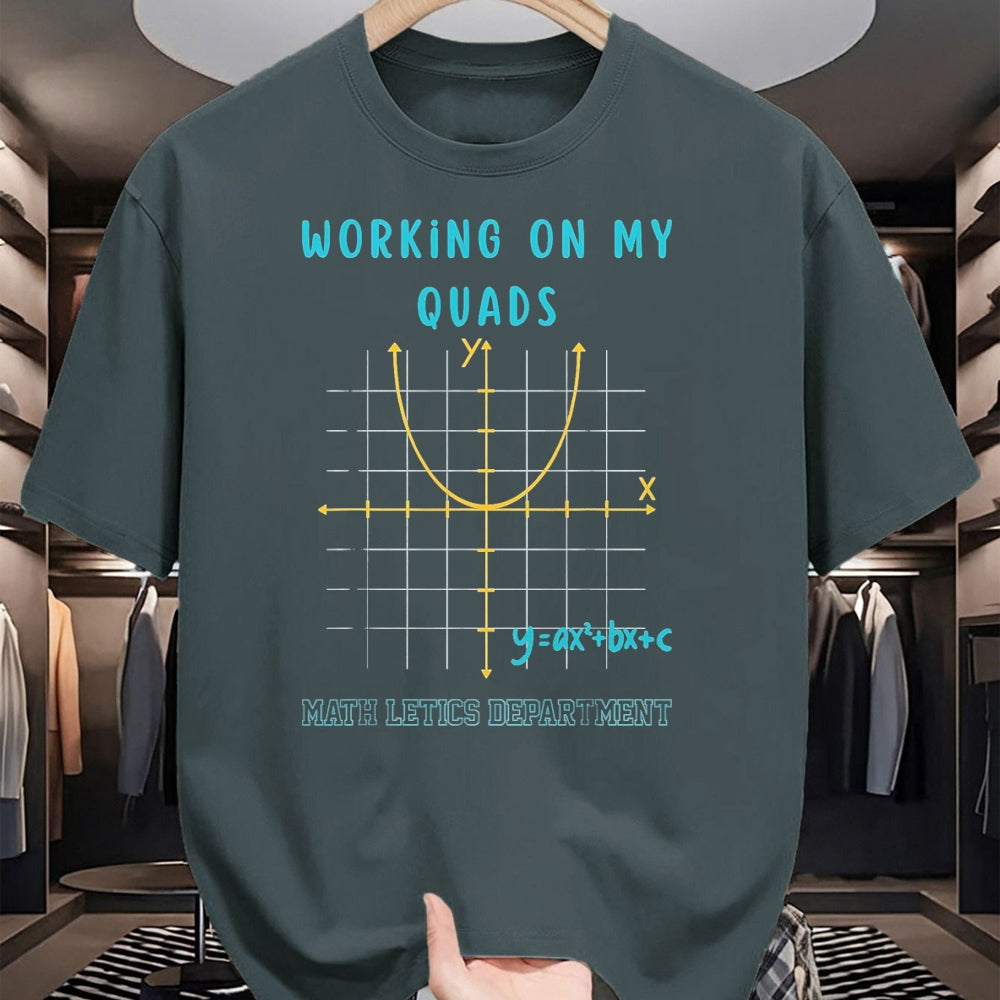 Best Student Shirt, Funny Back To School UnisexT-Shirt/Hoodie/Sweatshirt HLT00 - Mathletics Working On My Quads Algebra Algebra Math Teacher T-Shirt, Men, Black, 3X-Large
