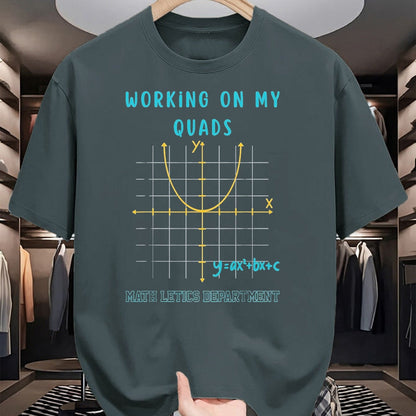 Best Student Shirt, Funny Back To School UnisexT-Shirt/Hoodie/Sweatshirt HLT00 - Mathletics Working On My Quads Algebra Algebra Math Teacher T-Shirt, Men, Black, 3X-Large