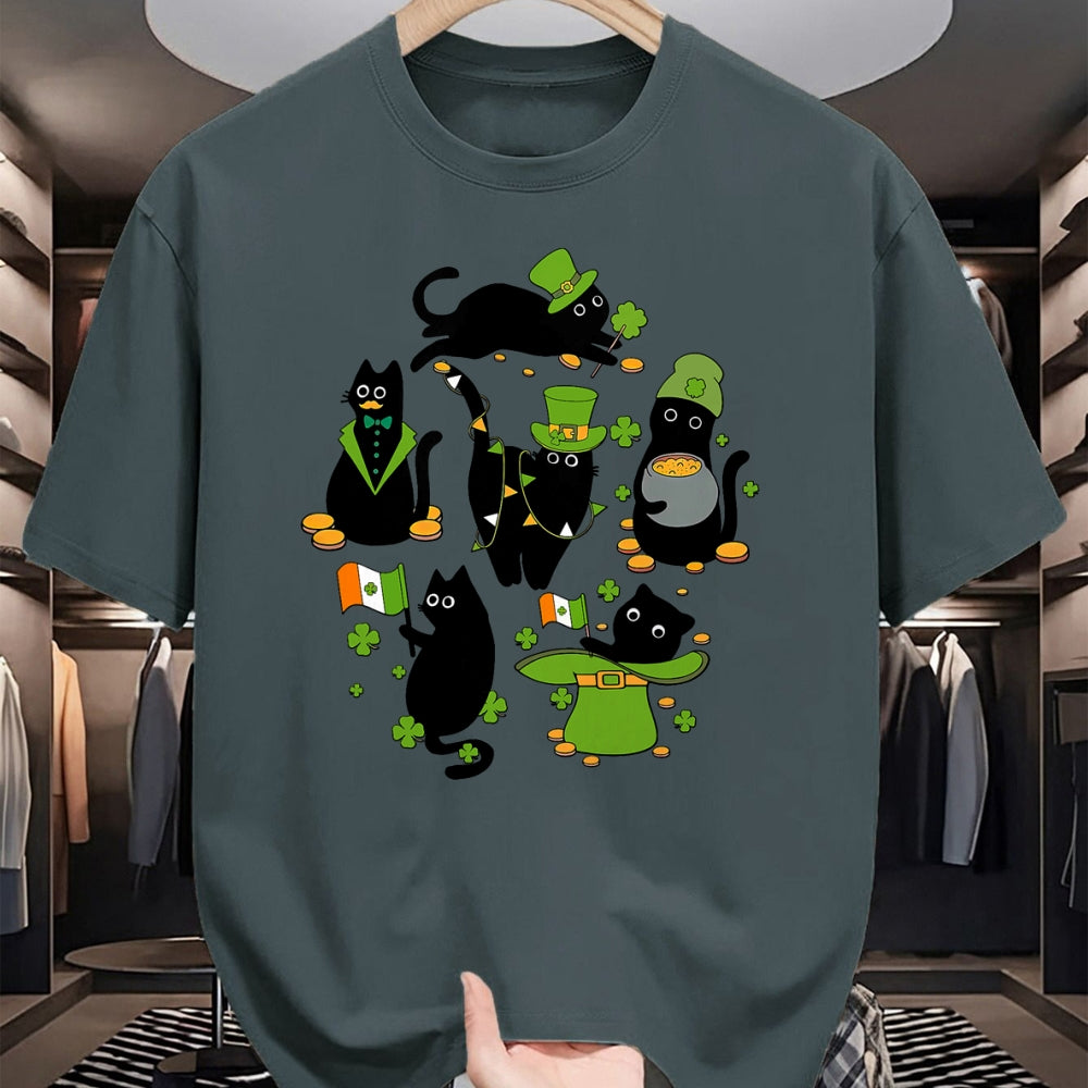 Patrick Day Shirts for Family, Funny Patrick Day shirts, st patrick's day Unisex T-Shirt/Hoodie/Sweatshirt HLT00 - Shamrock Irish Black Cat Saint Patrick Day T-Shirt