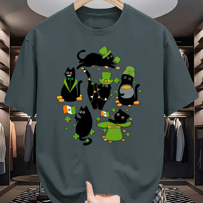 Patrick Day Shirts for Family, Funny Patrick Day shirts, st patrick's day Unisex T-Shirt/Hoodie/Sweatshirt HLT00 - Shamrock Irish Black Cat Saint Patrick Day T-Shirt