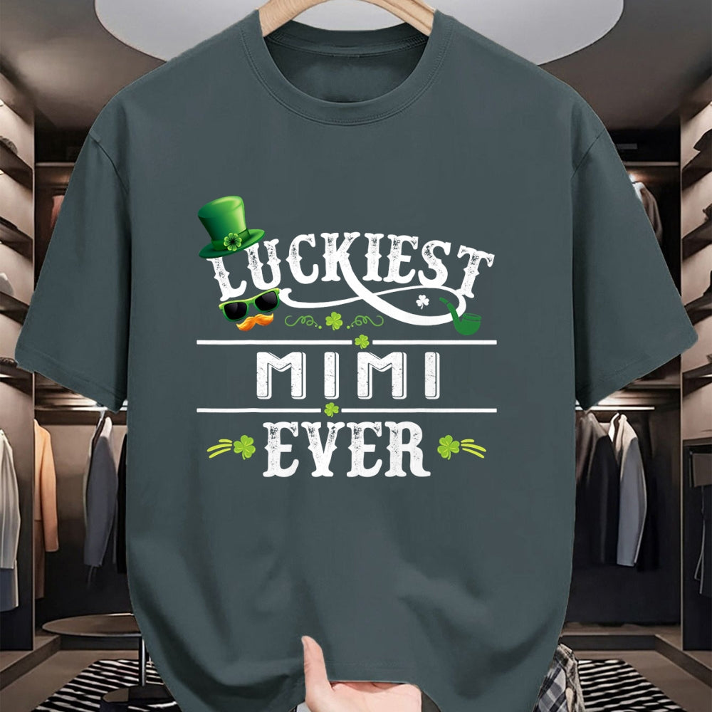 Patrick Day Shirts for Family, Funny Patrick Day shirts, st patrick's day Unisex T-Shirt/Hoodie/Sweatshirt HLT00 - Luckiest Mimi Ever Shamrock Leprechaun Hat St Patrick Day T-Shirt