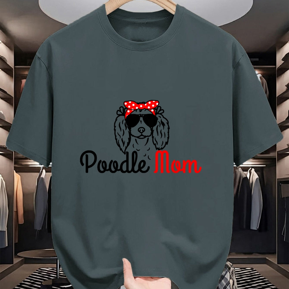Dog Love Shirt, Dog Lover Gift T-Shirt/Hoodie/Sweatshirt HLT00 - Poodle Mom Vintage Funny Cute Dog Poodle Mom T-Shirt