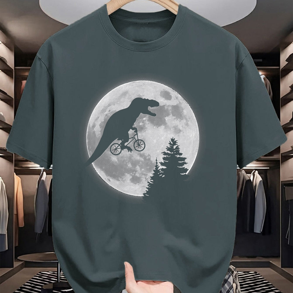 Best Dinosaur Lover Shirt, Funny Dinosaur UnisexT-Shirt/Hoodie/Sweatshirt HLT00 - T-rex Bike Moon  Dinosaur Moon Bike T-Shirt