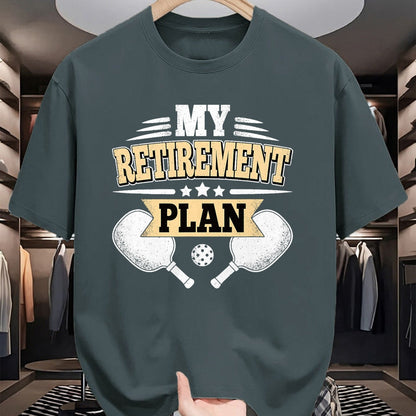 Funny Pickleball Shirt, Pickleball Lover Unisex T-Shirt/Hoodie/Sweatshirt HLT00 - My Retirement Plan Funny Pickleball Retired Men Women T-Shirt