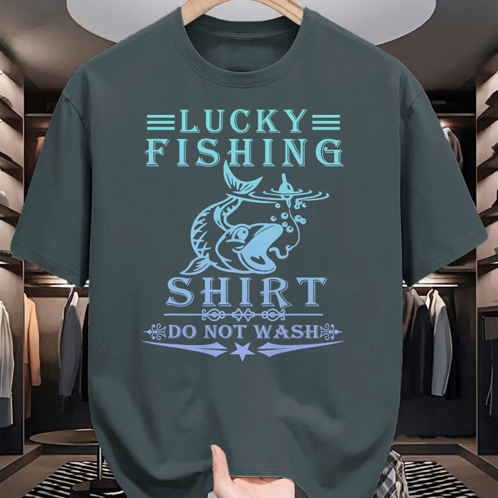 Gift for Dad Shirt, Funny Dad Unisex T-Shirt/Hoodie/Sweatshirt HLT00 – Lucky Fishing Do Not Wash Vintage Fishing Lover T-Shirt