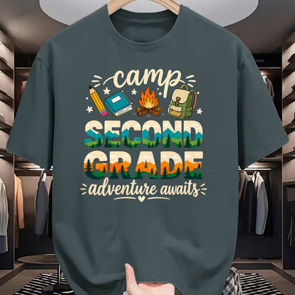 Best Teacher Shirt, Funny Teacher UnisexT-Shirt/Hoodie/Sweatshirt HLT00 - Camp Second Grade Adventure Awaits Girl Teacher Boy Kids T-Shirt
