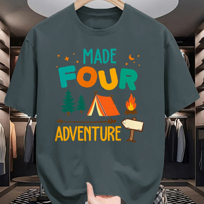 Funny Camping Shirt, Gift For Camping Lover Unisex T-Shirt/Hoodie/Sweatshirt HLT00 - Made Four Adventure 4th Birthday Party Camping Outdoor Theme T-Shirt