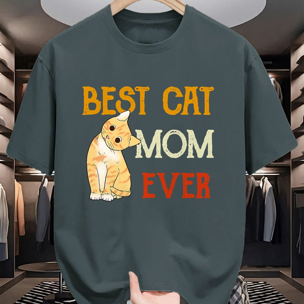 Cat Love Shirt, Funny Cat Lover Gift UnisexT-Shirt/Hoodie/Sweatshirt HLT00 - Vintage cat Best cat mom Ever Meow with My cat Funny Kitty T-Shirt
