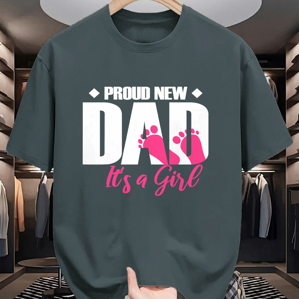 Gift for Dad Shirt, Funny Dad Unisex T-Shirt/Hoodie/Sweatshirt HLT00 – Mens Proud New Dad It_s A Girl T-Shirt
