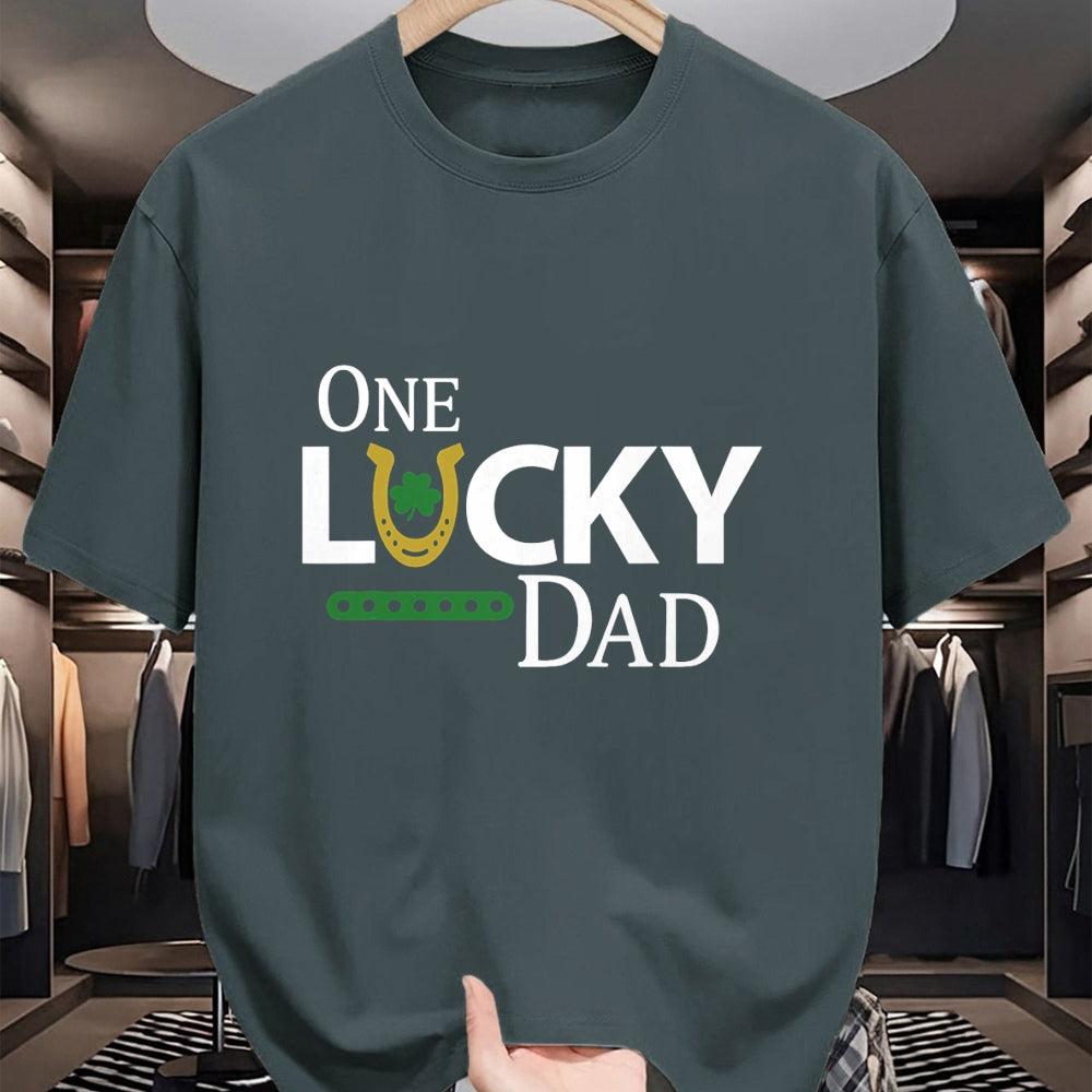 Gift for Dad Shirt, Funny Dad Unisex T-Shirt/Hoodie/Sweatshirt HLT00 – One Lucky Dad Shirt Funny St Patricks Day Gift For Daddy T-Shirt