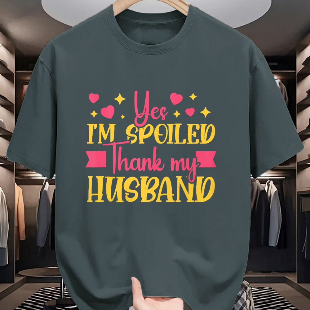 Best Wife Shirt, Wife and Husband Unisex T-Shirt/Hoodie/Sweatshirt HLT00 - Gift for wife T shirt, spoiled wife   Funny Wife I’M Spoiled Thank My Husband Spoiled Wife Tank Top (1)