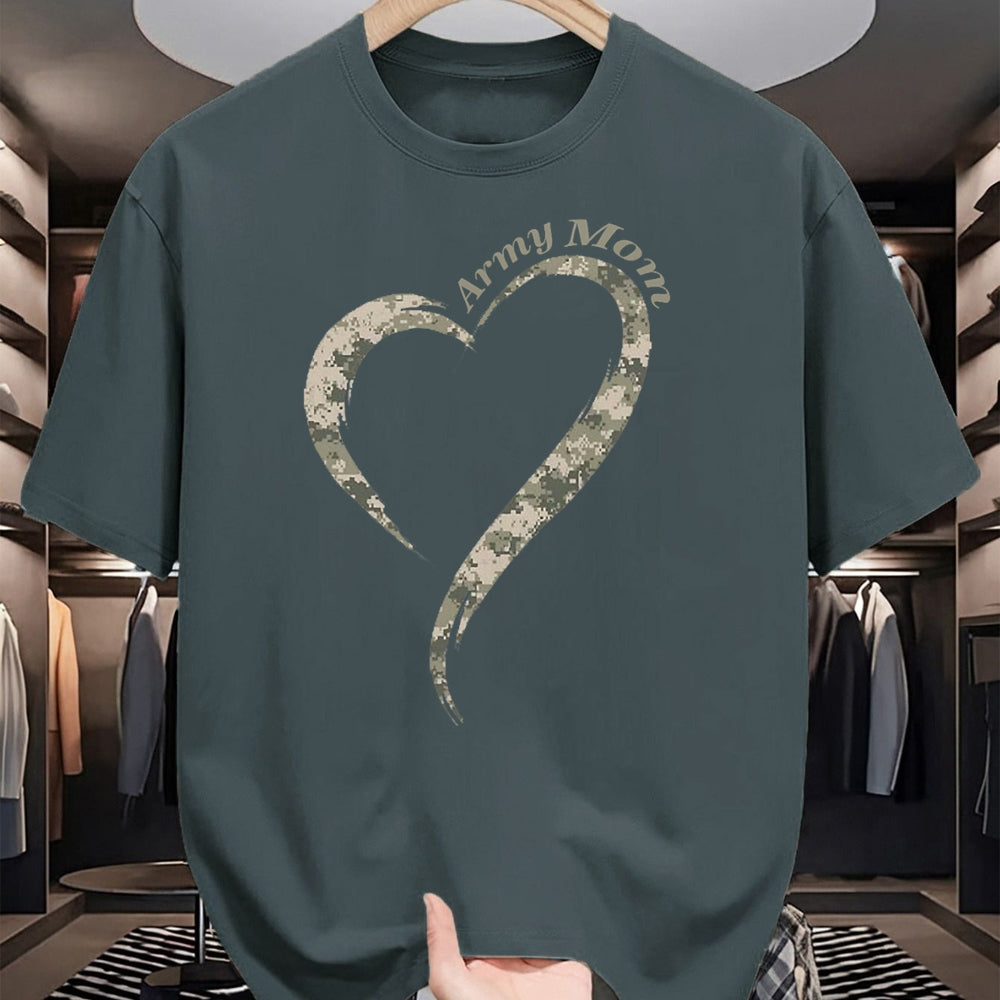 Gift for Mom Shirt, Funny Mom Unisex T-Shirt/Hoodie/Sweatshirt HLT00 - Proud Army Mom T-Shirt- Camouflage Shirt Army Mother Tee