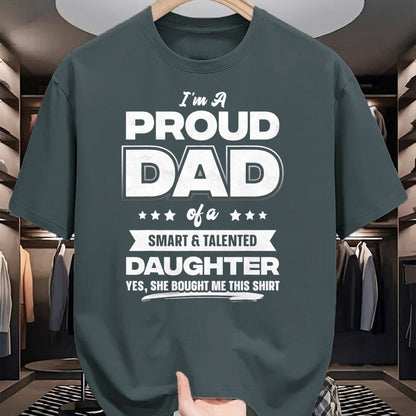 Gift for Dad Shirt, Funny Dad Unisex T-Shirt/Hoodie/Sweatshirt HLT00 – Mens I_m A Proud Dad Shirt Gift From Daughter Funny Fathers Day T-Shirt