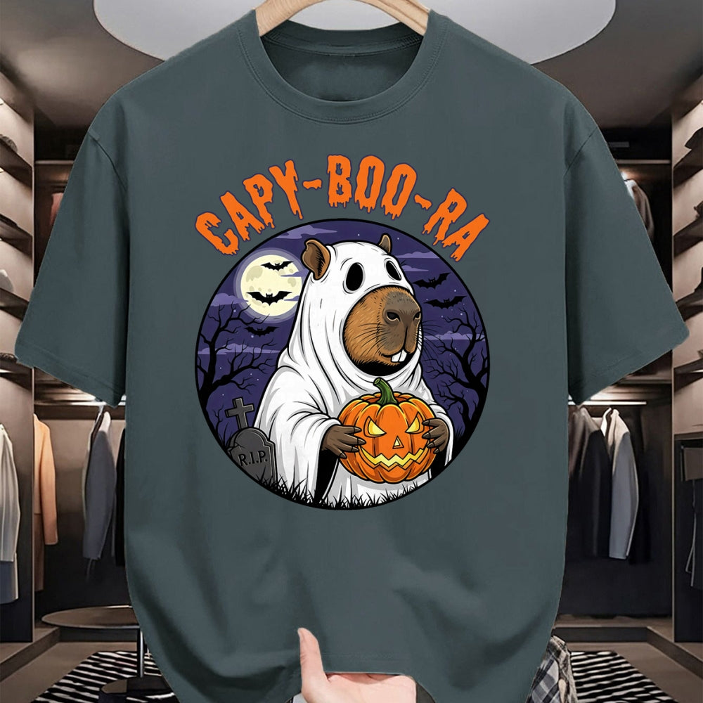 Cute Capybara Shirt, Funny Capybara UnisexT-Shirt/Hoodie/Sweatshirt HLT00 - Capy-Boo-Ra Cute Capybara Boo Ghost Funny Cappy Halloween T-Shirt