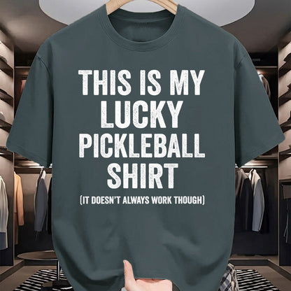 Funny Pickleball Shirt, Pickleball Lover Unisex T-Shirt/Hoodie/Sweatshirt HLT00 - Womens This is My Lucky Pickleball V-Neck T-Shirt