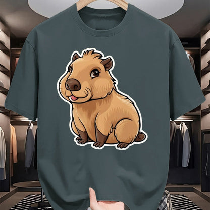 Cute Capybara Shirt, Funny Capybara Unisex T-Shirt/Hoodie/Sweatshirt HLT00 - Capybara Long Sleeve T-Shirt (1)