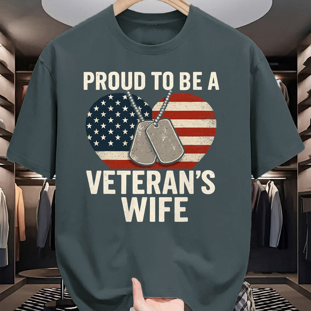 Proud Veteran Shirt, Funny Veteran UnisexT-Shirt/Hoodie/Sweatshirt HLT00 - Proud Veteran?€?s Wife Patriotic Veterans Day T-Shirt