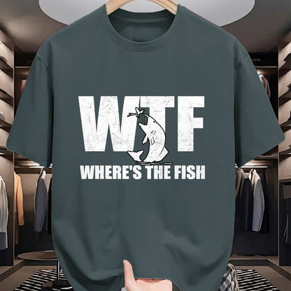 Funny Fishing Shirt, Gift For Fishing Lover Unisex T-Shirt/Hoodie/Sweatshirt HLT00 - WTF Where_s The Fish Men_s Funny Fishing Gifts Fathers Day T-Shirt